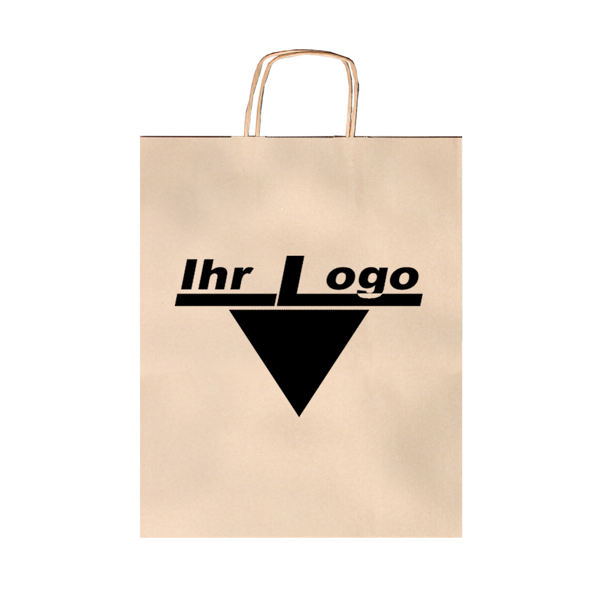 Kraft paper bag with customized print Brown 1-colour...