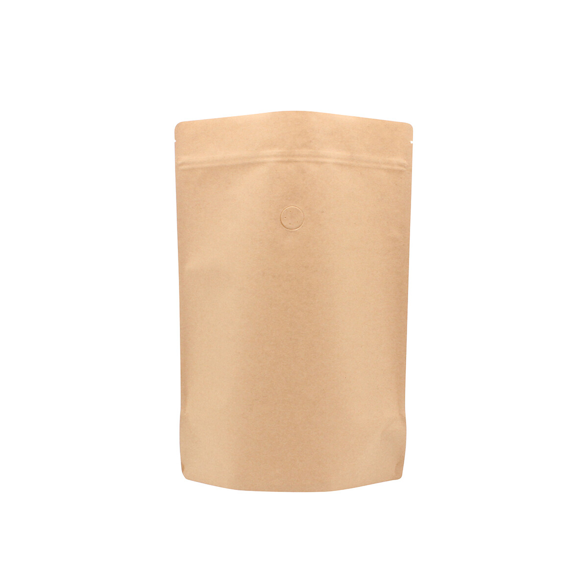 Doypack - Stand up pouch with valve - Kraft paper brown...