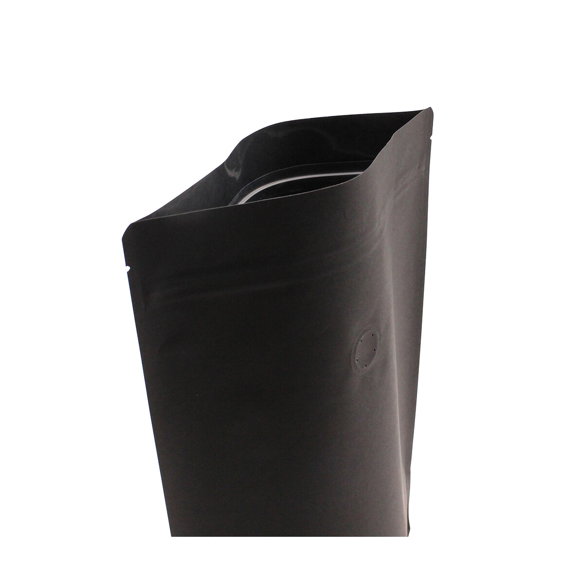 Doypack- Stand up pouch with valve - Kraft paper black...