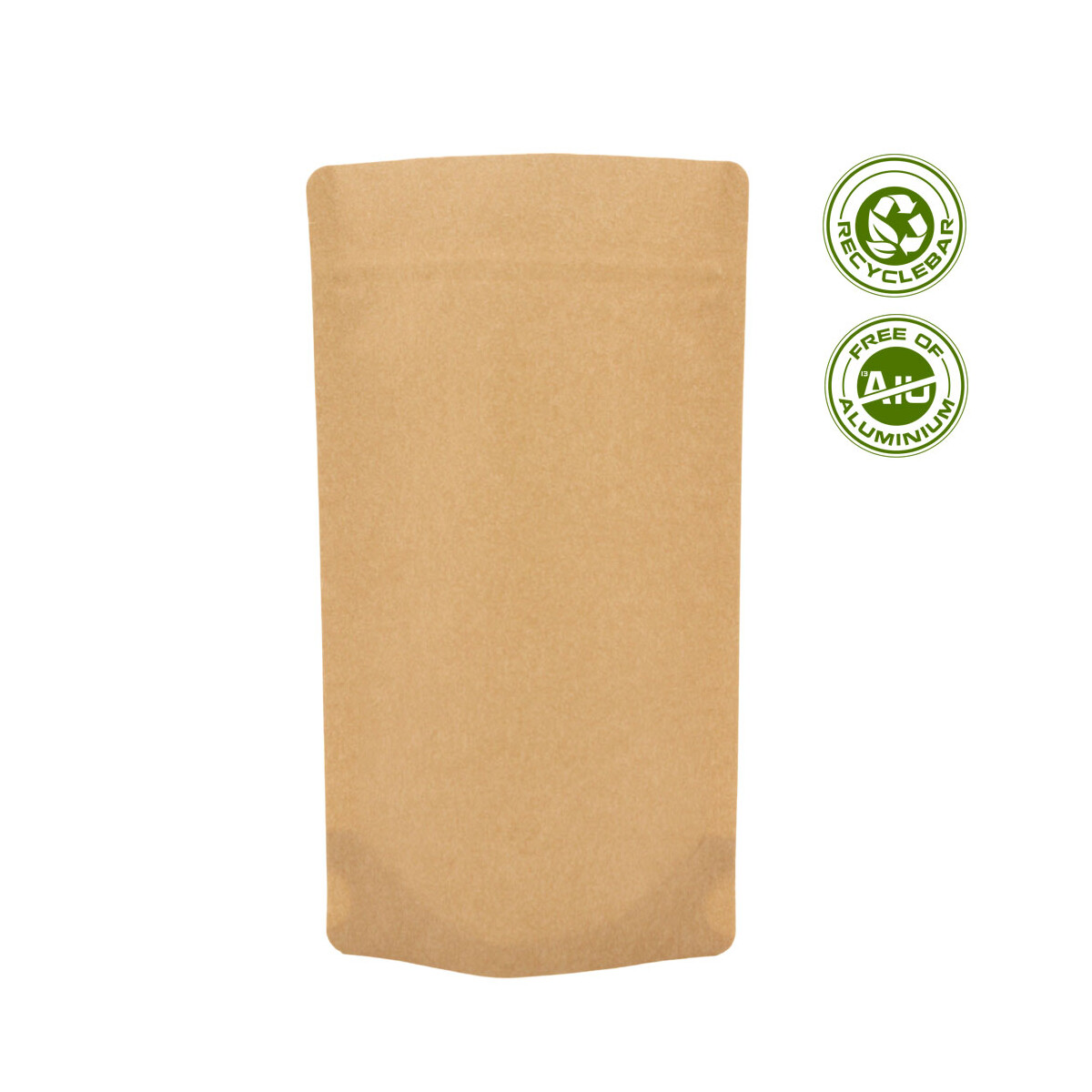 Doypacks - Stand-up pouch brown paper look 100%...