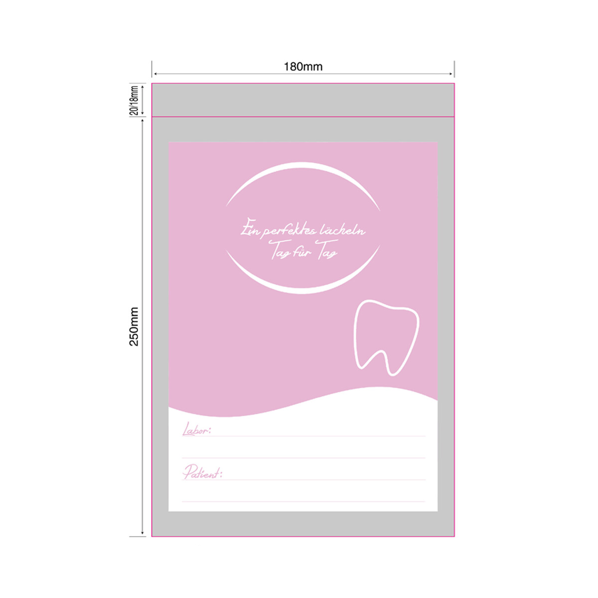 Dentist bag "Perfect Smile" Motif - rose -...